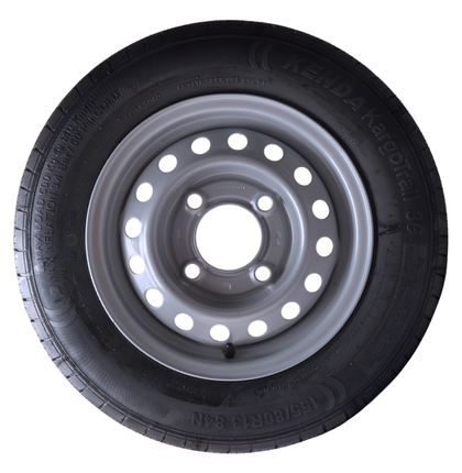 Kenda Komplettrad Anhänger - 155/80R13 - Lochkreis: 4x130 - Tragfähigkeit: 500 kg - Nabendurchmesser: 85 mm