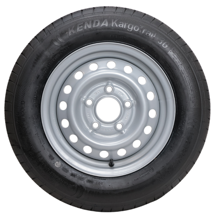 Kenda Komplettrad Anhänger - 155/80R13 - Lochkreis: 5x112 - Tragfähigkeit: 500 kg - Nabendurchmesser: 67 mm