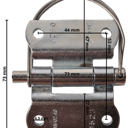 Novio Türscharnier - 44x53 mm