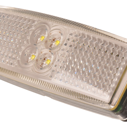 ProPlus Rechteckige Begrenzungsleuchte - weiße Markierungsleuchte - loser Kabelanschluss - LED