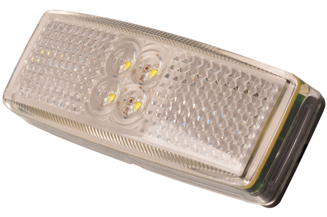 ProPlus Rechteckige Begrenzungsleuchte - weiße Markierungsleuchte - loser Kabelanschluss - LED