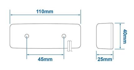 ProPlus Rechteckige Begrenzungsleuchte - weiße Markierungsleuchte - loser Kabelanschluss - LED