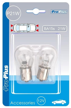 ProPlus Satz mit 2 Glühbirnen, Bajonett 15D 12V 21W