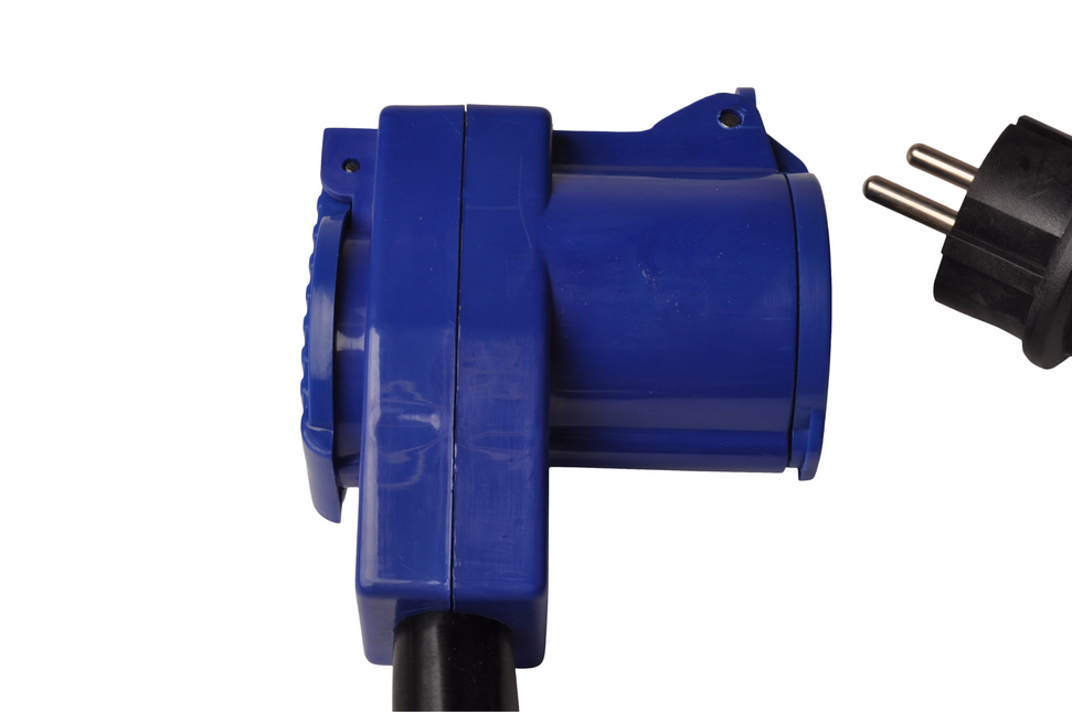 ProPlus Verbindungskabel 40cm von schuko zu CEE-Steckdose und schuko-Steckdose.