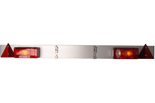 Radex Aluminium-Lichtleiste mit Radex 5500 Leuchten - 7/13 polig - mit Radex-Steckern - 1400x138x90 mm