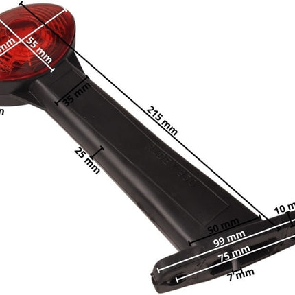 Radex LED Begrenzungsleuchte rot/weiss PN 930 mit 20 cm Kabel