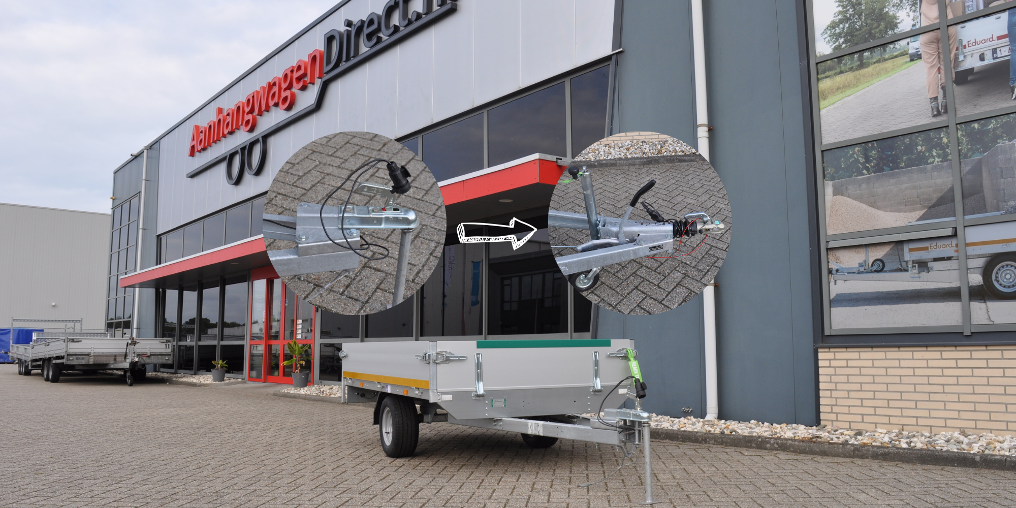 Wie baue ich einen ungebremsten Anhänger in einen gebremsten Anhänger um?