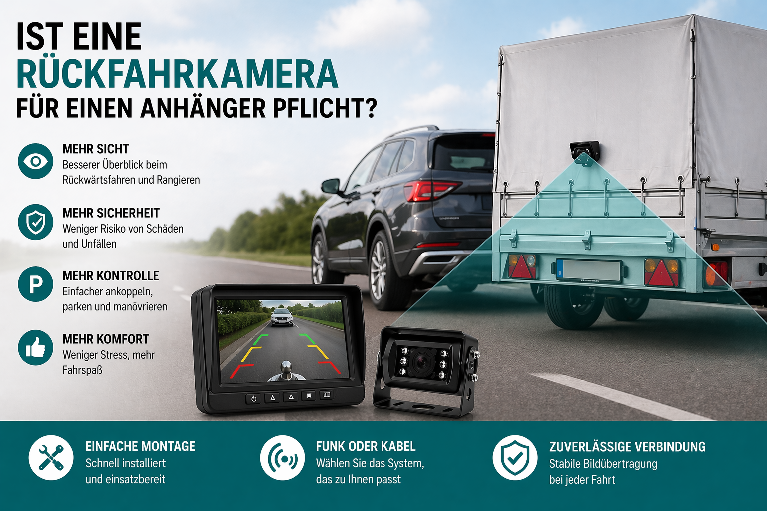 Ist eine Rückfahrkamera für einen Anhänger Pflicht?