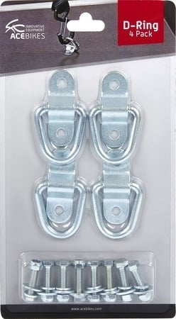 Acebikes Premium D-Ringe von Acebikes - verpackt in Blisterpackungen - inklusive Befestigungsmaterial