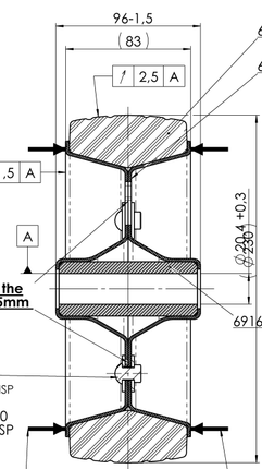 AL-KO 230x80 mm Ersatzrad für Stützrad mit Stahlfelge