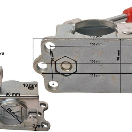 AL-KO 300 kg Klemmhalter für StützradAlko 48mm