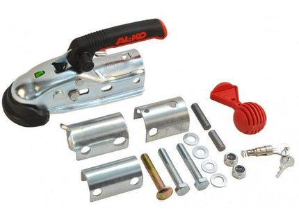 AL-KO AL-KO AK270 - rund 35/40/45/50 mm - 2700 kg - gebremste Kugelkupplung - komplettes Safety Kit mit Distanzstücken und Safety Ball