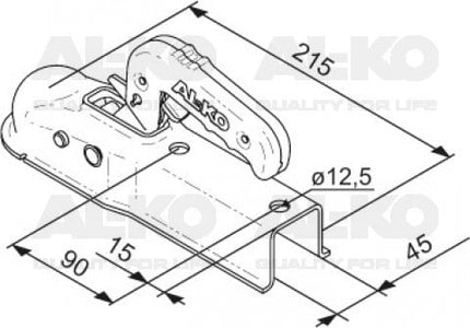 AL-KO AL-KO AK7-G - Rohr 45 mm - 750 kg - ungebremste Kugelkupplung