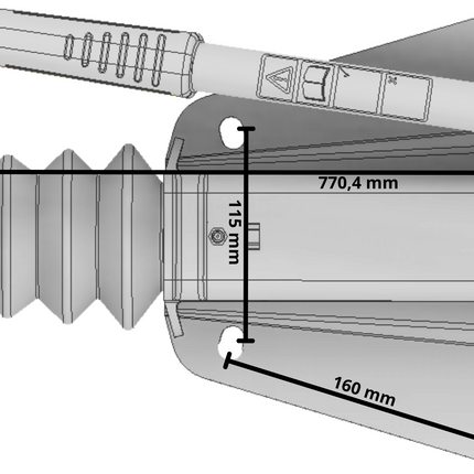 AL-KO AL- KO Auflaufeinrichtung für Anhänger - 251G - maximale Anhängelast: 3000 kg - V-Deichselanschluss - Aufbau