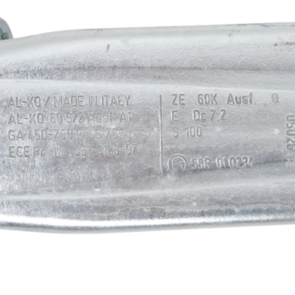 AL-KO AL- KO Auflaufeinrichtung für Anhänger - 60S/2 - maximale Anhängelast: 750 kg - Vierkantrohr anschluss: 70 mm - inkl. Stützrad-Konsole