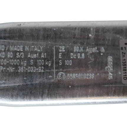 AL-KO AL- KO Auflaufeinrichtung für Anhänger - 90S/3-R4 - maximale Anhängelast: 1000kg - Vierkantrohr anschluss: 60 mm - inkl. Stützrad-Konsole