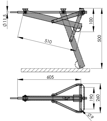 AL-KO AL-KO Caravanstütze - maximaler Tragfähigkeit 800 kg
