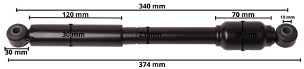 AL-KO Auflaufdämpfer 120SR-B, Länge 340 mm