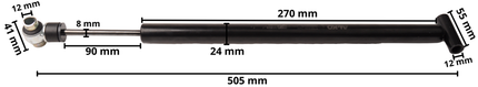 AL-KO Auflaufdämpfer 131 R ab 1993 Länge 505 mm
