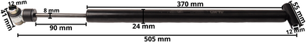 AL-KO Auflaufdämpfer 131 R ab 1993 Länge 505 mm