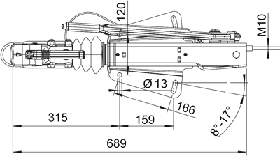 AL-KO Auflaufeinrichtung für Anhänger 251S (2600 kg) V-Deichsel Auflaufbremse - Basis