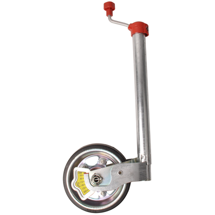AL-KO Stützrad AL-KO - 48 mm - Tragfähigkeit: 300 kg - Stahlfelge und Vollgummirad - inklusive Kurbel mit Drucklager und Kugeldruckmanometer
