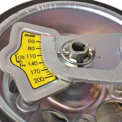 AL-KO Stützrad AL-KO - 48 mm - Tragfähigkeit: 300 kg - Stahlfelge und Vollgummirad - inklusive Kurbel mit Drucklager und Kugeldruckmanometer