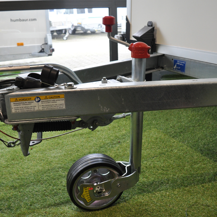 AL-KO Stützrad AL-KO - 48 mm - Tragfähigkeit: 300 kg - Stahlfelge und Vollgummirad - inklusive Kurbel mit Drucklager und Kugeldruckmanometer