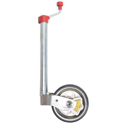 AL-KO Stützrad AL-KO - 48 mm - Tragfähigkeit: 300 kg - Stahlfelge und Vollgummirad - inklusive Kurbel mit Drucklager und Kugeldruckmanometer