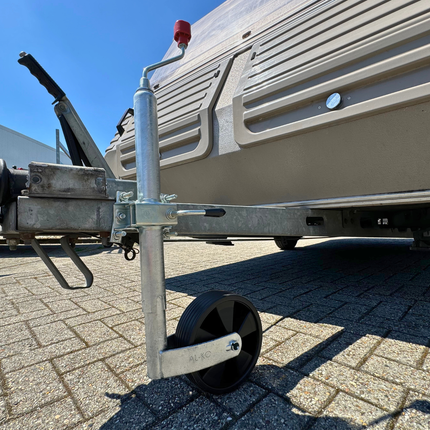 AL-KO Stützrad Caravan Plus AL-KO - rund 48 mm - Tragfähigkeit: 150 kg - extra lang - Kunststofffelge mit Gummiprofil