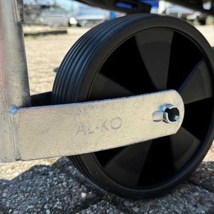 AL-KO Stützrad Caravan Plus AL-KO - rund 48 mm - Tragfähigkeit: 150 kg - extra lang - Kunststofffelge mit Gummiprofil