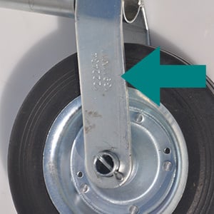 AL-KO Stützrad Plus Alko, rund Durchmesser 48 mm, extra lang, Stahlfelge mit Luftreifen ( 260 x 85)