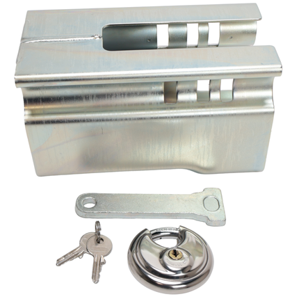 Albe Premium Deichsel Kastenschloss inkl. Diskusschloss aus rostfreiem Stahl