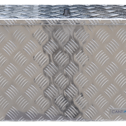 Anhängershop Aluminium Deichselbox aus Riffelblech 760x380x400 mm
