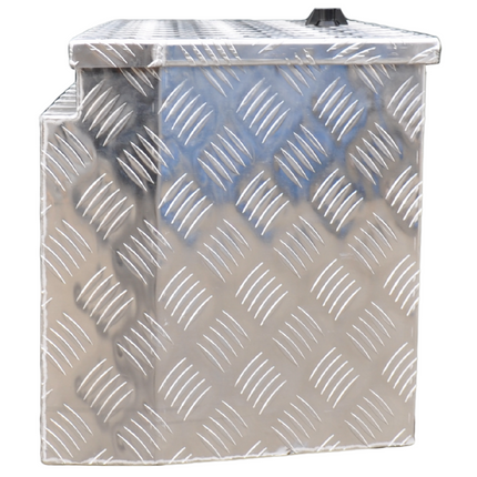 Anhängershop Aluminium Deichselbox aus Riffelblech 760x380x400 mm