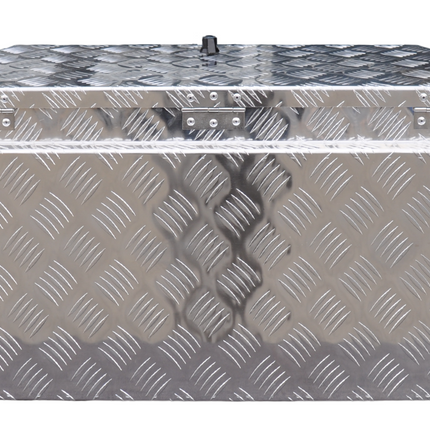 Anhängershop Aluminium Deichselbox aus Riffelblech 760x380x400 mm