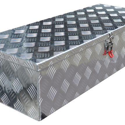 Anhängershop Aluminium Deichselbox aus Riffelblech 900x380x230 mm