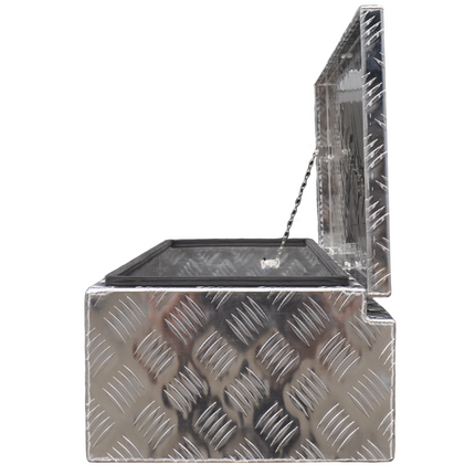 Anhängershop Aluminium Deichselbox aus Riffelblech 900x380x230 mm