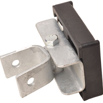 Anhängershop Anschlagpuffer auf Halterung inkl. Kippblock – 120x100x35 mm – schwarz
