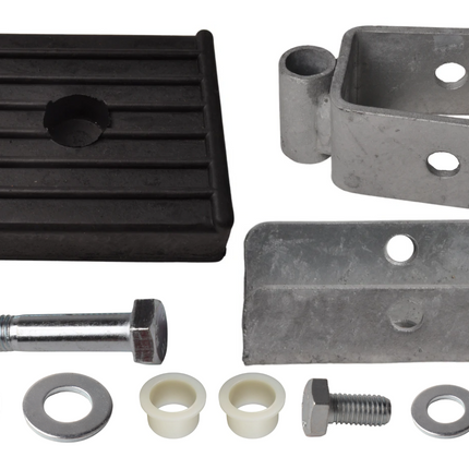 Anhängershop Anschlagpuffer auf Halterung inkl. Kippblock – 120x100x35 mm – schwarz