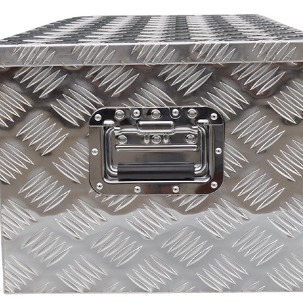 Anhängershop Deichselbox Aluminium-Riffelblech 840x400x310 mm – mit Schmetterlingsverschluss