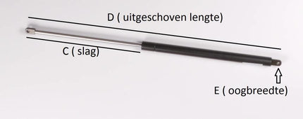 Anhängershop Gasfeder 405mm 600N RT500 für Saris RT500 Speedy mit Fahrradträger