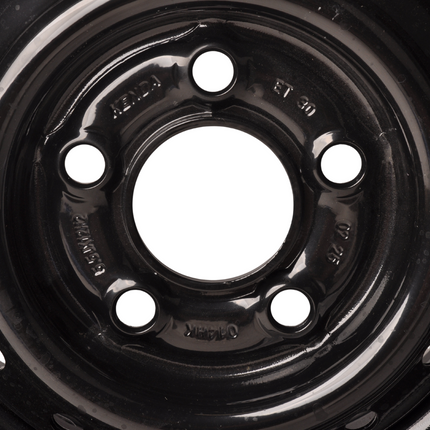 Anhängershop Komplettrad 12 Zoll mit schwarzem felge - 185/60R12C Reifen + Felge - Mercedes Lochkreis: 5x112 - 900 kg - 67 mm Nabendurchmesser