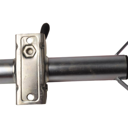 Anhängershop Komplettset mit Stahlstützfuß und Klemme - 48 mm Rohrdurchmesser - inklusive Befestigungsmaterial