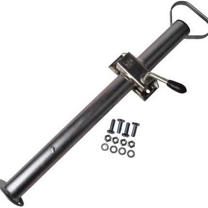 Anhängershop Komplettset mit Stahlstützfuß und Klemme - 48 mm Rohrdurchmesser - inklusive Befestigungsmaterial