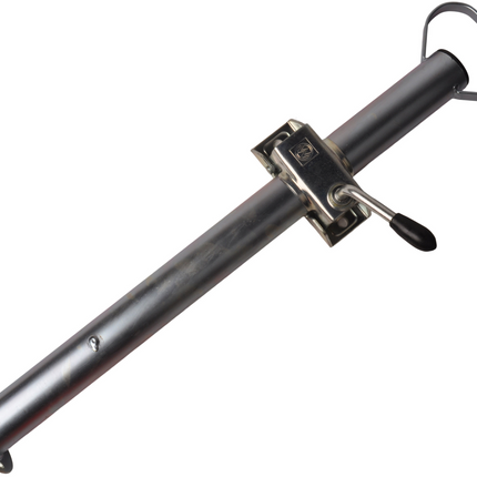 Anhängershop Komplettset mit Stahlstützfuß und Klemme - 48 mm Rohrdurchmesser - inklusive Befestigungsmaterial