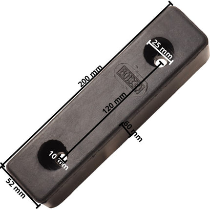 Anhängershop Prallschutz 200x52x60 mm – schwarz