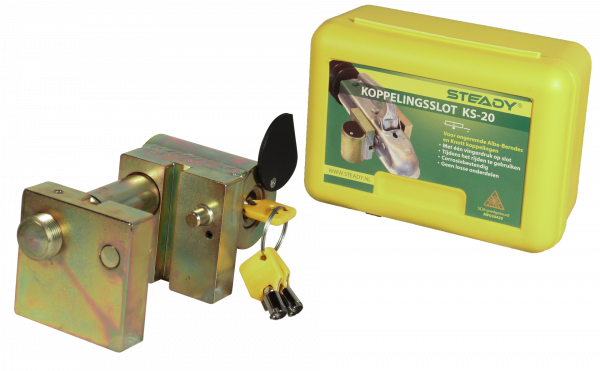 Anhängershop Steady KS-20 Anhänger schloss - SCM-geprüft - geeignet für ungebremste Kupplungen