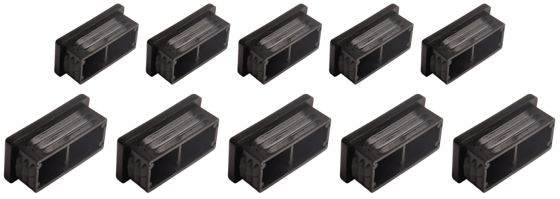 Anhängershop Steckbare Kappe 50x25 mm - 10 Stück