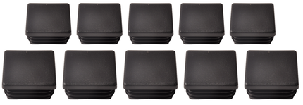 Anhängershop Steckbare Kappe viereckig 40x40 mm - 10 Stück
